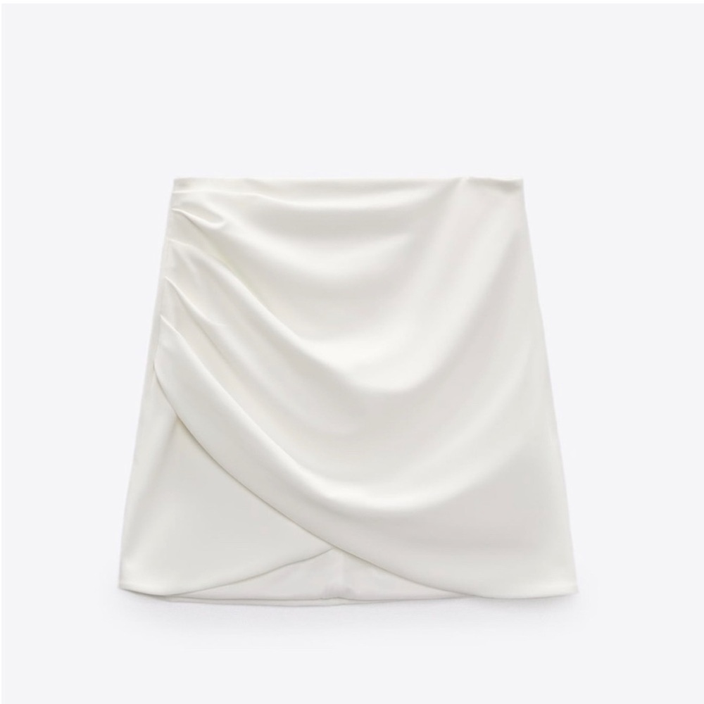Zara | Drape Ruched Mini Skirt